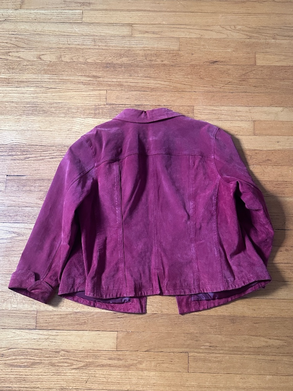 Vintage Red Dressbarn Suede Fall Jacket